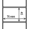 Diagram showing the layout of Zebra 3003075 Labels.