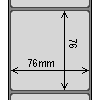 Diagram showing the layout of Zebra 880277-076D Labels.