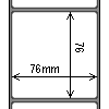 Diagram showing the layout of Zebra 87443 Labels.