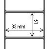 Diagram showing the layout of Zebra 880020-050 Labels.