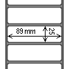 Diagram showing the layout of Zebra 76058 Labels.