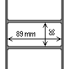 Diagram showing the layout of Zebra 880022-038 Labels.