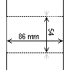 Diagram showing the layout of Zebra 76642 Labels.