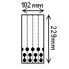 Diagram showing the layout of Zebra 3006305 Labels.